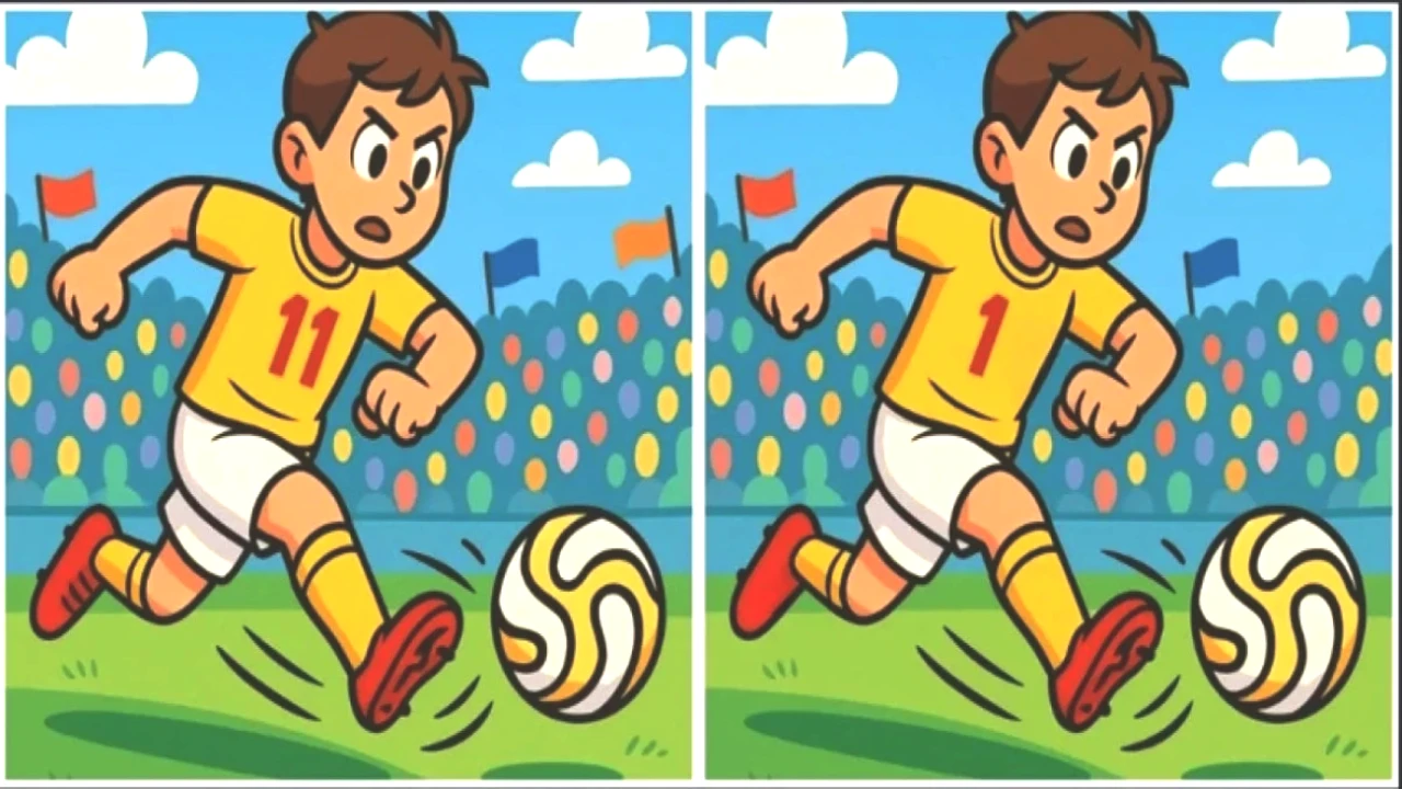 Futbolseverler Buraya! Bu İki Resim Arasındaki 3 Farkı 12 Saniyede Bulun!